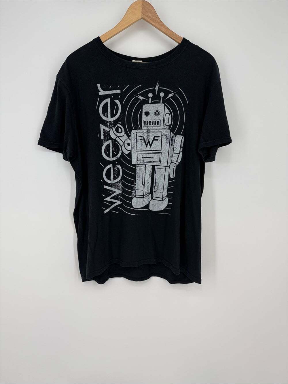 Weezer Heather Black Crewneck Tee Large